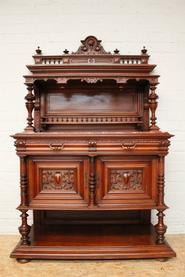 Solid walnut Henri II server 19th century