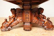 Walnut exceptional cherub table