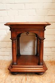 Walnut Henri II pedestall 19th century
