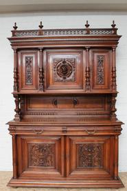 Walnut quality Henri II cabinet 19th century