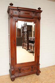 Walnut Henri II armoire 19th century