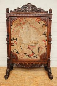 Walnut Renaissance fire screen 19th century