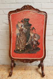 Walnut Louis XV fire screen 19th century