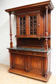 Walnut Henri II cabinet 19th century