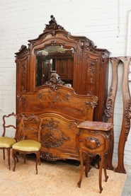 5pc walnut Louis XV Bedroom