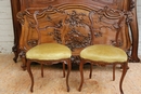Louis XV style Bedroom in Walnut, France 19th century