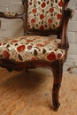 Louis XV style sofa in Walnut, France 19th century