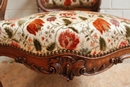 Louis XV style sofa in Walnut, France 19th century