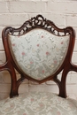 Louis XV sofa set in Walnut, France 19th century