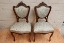 Louis XV sofa set in Walnut, France 19th century