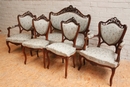 Louis XV sofa set in Walnut, France 19th century