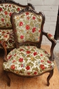 Louis XV style seats in Walnut, France 19th century