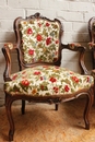 Louis XV style seats in Walnut, France 19th century