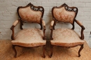 Louis XV style Sofa set in Walnut, France 19th century