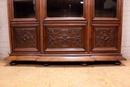 Renaissance style Bookcase in Walnut, France 19th century