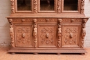 Renaissance style Bookcase in Oak, France 19th century