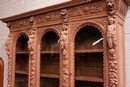 Renaissance style Bookcase in Oak, France 19th century