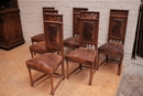 Gothic style Chairs in Oak, France 19th century