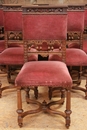 Henri II style Chairs in Walnut, France 19th century