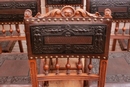 Henri II style Chairs in Walnut, France 19th century