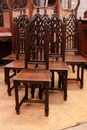 Gothic style Chairs in Oak, France 19th century