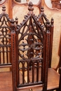 Gothic style Chairs in Oak, France 19th century