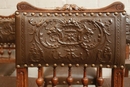 Henri II style Seats in Oak, France 19th century