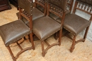 Henri II style Seats in Oak, France 19th century