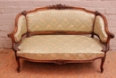 Louis XV style Parlor set in Walnut, France 1900