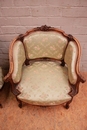 Louis XV style Parlor set in Walnut, France 1900