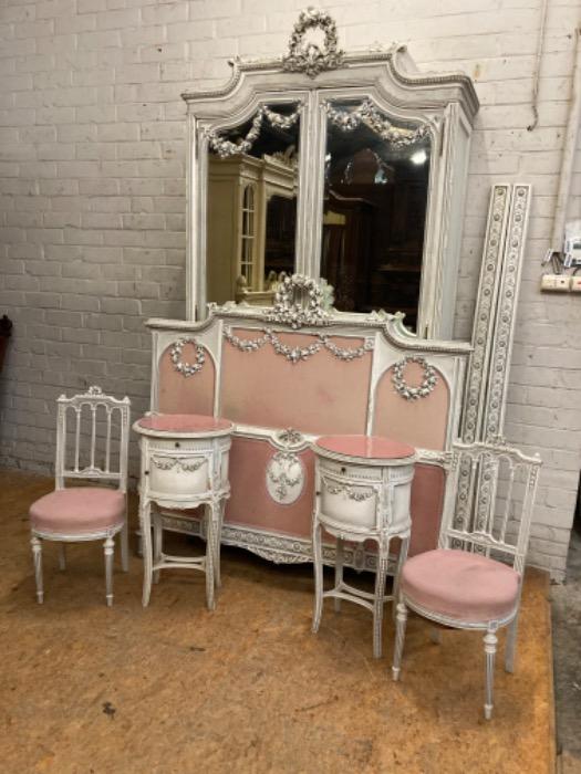 6 pc Louis XVI paint bedroom 