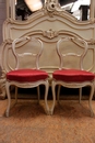 Louis XV style Bedroom in paint wood, France 19th century