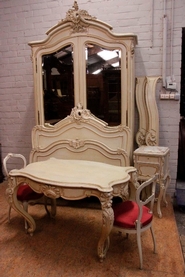 6 pc. original paint Louis XV style bedroom