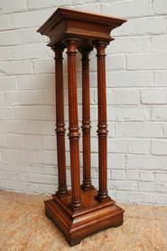 Walnut Henri II pedestal 19th century