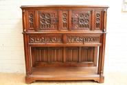 Quality solid walnut gothic credenza 19th century