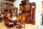 12 pc.Walnut spectacular quality Henri II dining set 19th century (part 1)