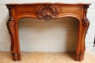 Walnut Louis XV fire mantle 19th century