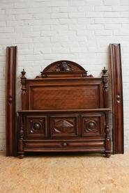 Walnut Henri II bed