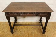 Little oak gothic desk table 19th century