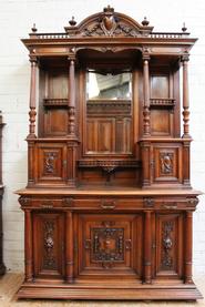 Walnut Henri II cabinet & server 19th century