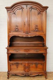 Solid walnut Louis XV cabinet, 19th century