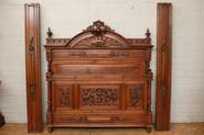 Solid walnut Henri II bed 19th century