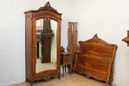 3pc Walnut Louis XV bedroom 19th century