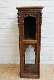 oak gothic pedestal 19th century