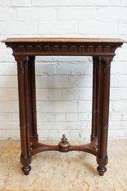 little walnut Henri II center table 19th century