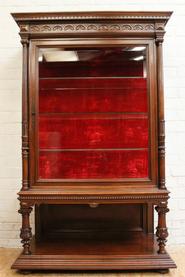 Walnut Henri II Display cabinet 19th century