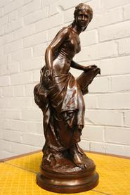 Bronze statue signed by Mathurin Moreau 19th century