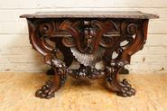 Italian walnut renaissance bench 19th century