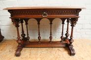 Walnut Henri II desk table 19th century