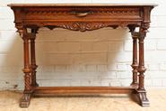 Little walnut Henri II desk table 19th century